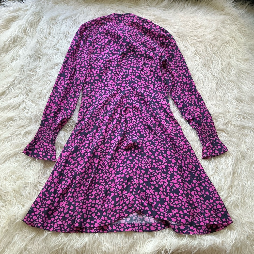 Loft Heart Smocked Ruffle Cuff‎ Flare Dress 4T - Picture 5 of 5